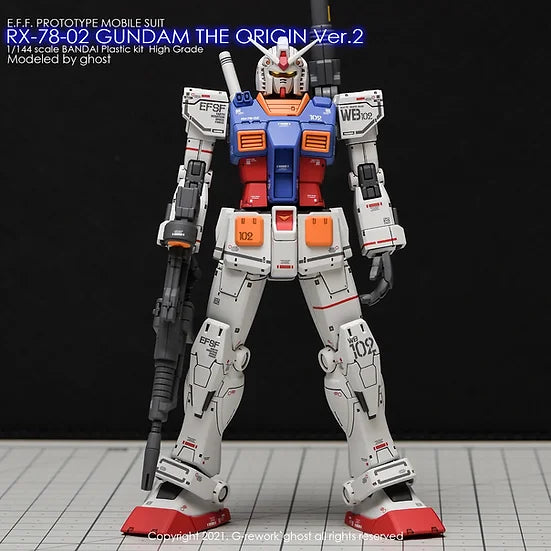 G-Rework Decal - HG Gundam The Origin RX-78-02 Gundam (Ver. 2)