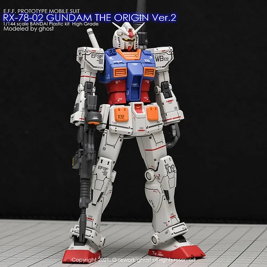 G-Rework Decal - HG Gundam The Origin RX-78-02 Gundam (Ver. 2)