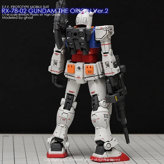 G-Rework Decal - HG Gundam The Origin RX-78-02 Gundam (Ver. 2)