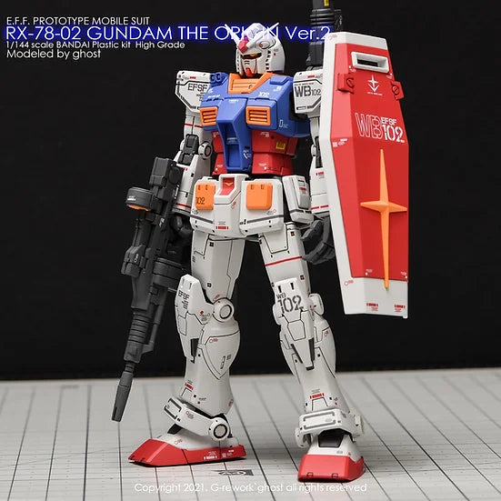 G-Rework Decal - HG Gundam The Origin RX-78-02 Gundam (Ver. 2)