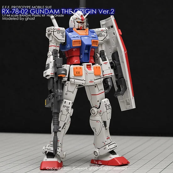 G-Rework Decal - HG Gundam The Origin RX-78-02 Gundam (Ver. 2)