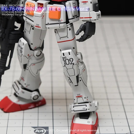 G-Rework Decal - HG Gundam The Origin RX-78-02 Gundam (Ver. 2)