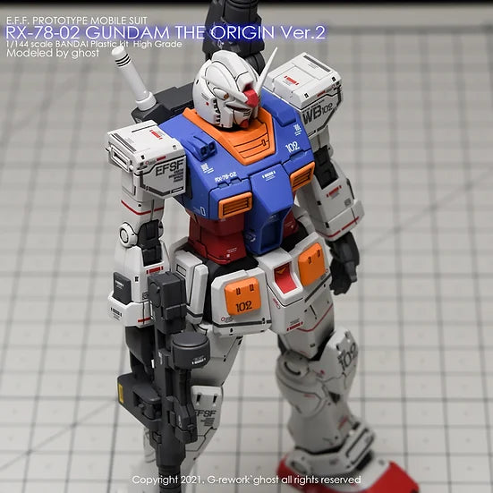 G-Rework Decal - HG Gundam The Origin RX-78-02 Gundam (Ver. 2)