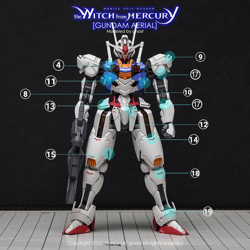 G-Rework Decal - HG Witch from Mercury Gundam Aerial Use