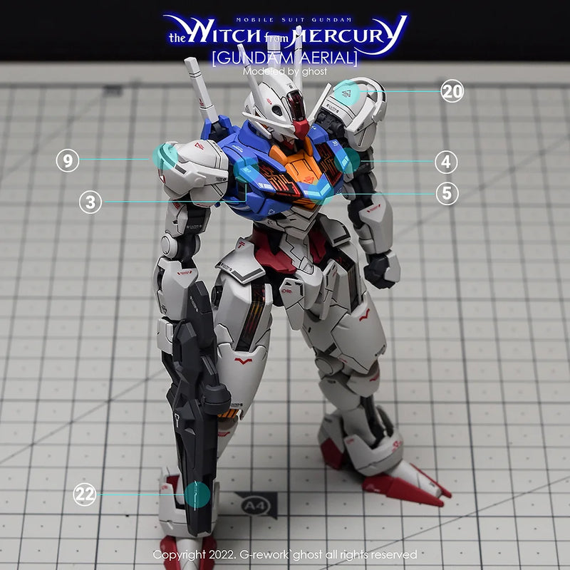 G-Rework Decal - HG Witch from Mercury Gundam Aerial Use