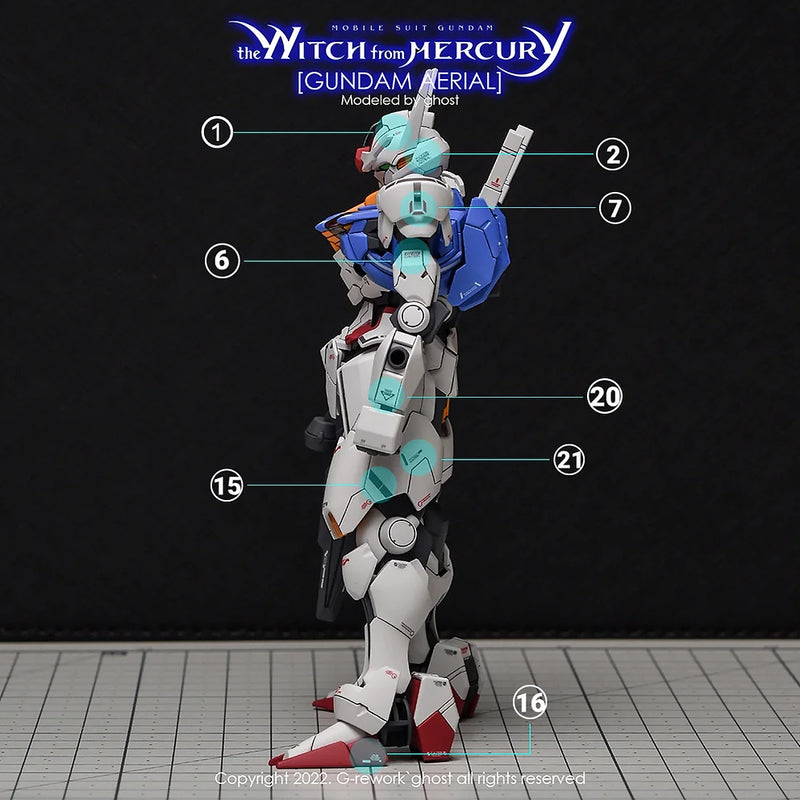 G-Rework Decal - HG Witch from Mercury Gundam Aerial Use