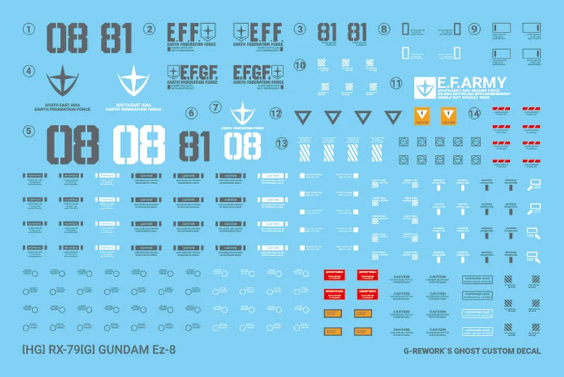 G-Rework Decal - HGUC RX-79[G]Ez-8 Gundam Ez8 Use