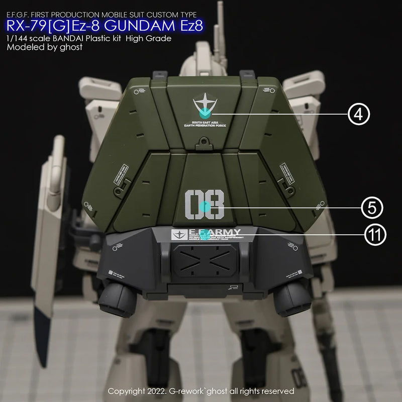 G-Rework Decal - HGUC RX-79[G]Ez-8 Gundam Ez8 Use