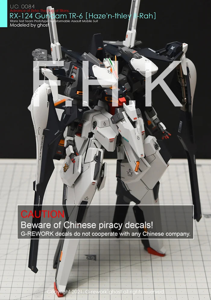 G-Rework Decal - HGUC RX-124 Gundam TR-6 Haze'n-Thley II Rah Use