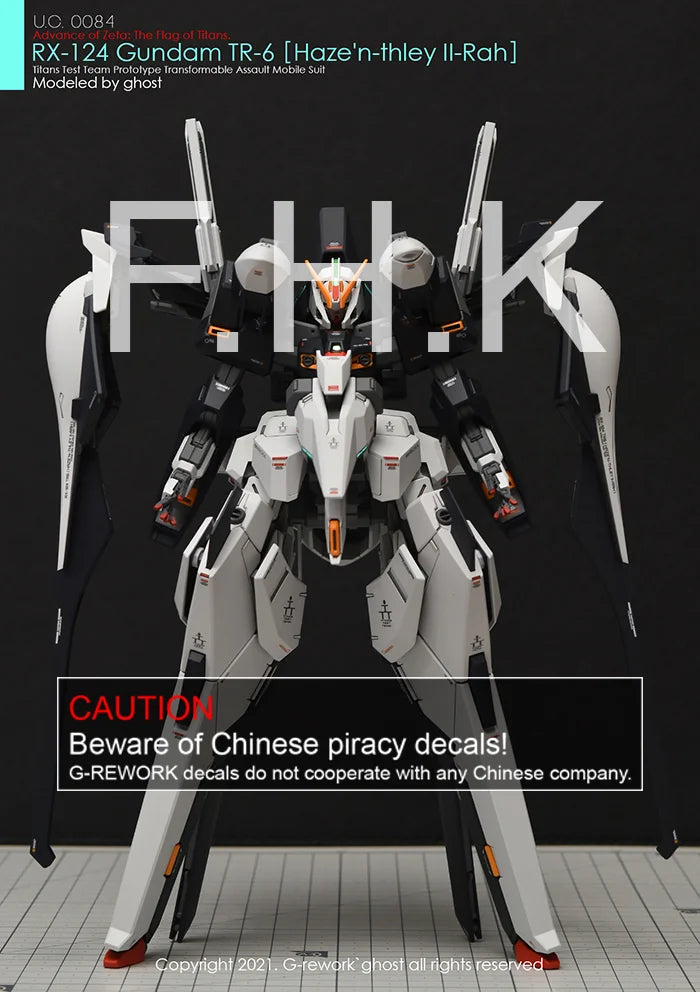 G-Rework Decal - HGUC RX-124 Gundam TR-6 Haze'n-Thley II Rah Use