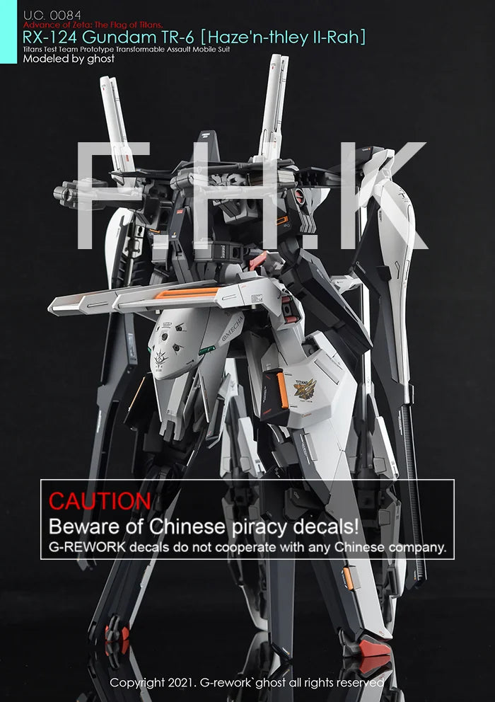 G-Rework Decal - HGUC RX-124 Gundam TR-6 Haze'n-Thley II Rah Use