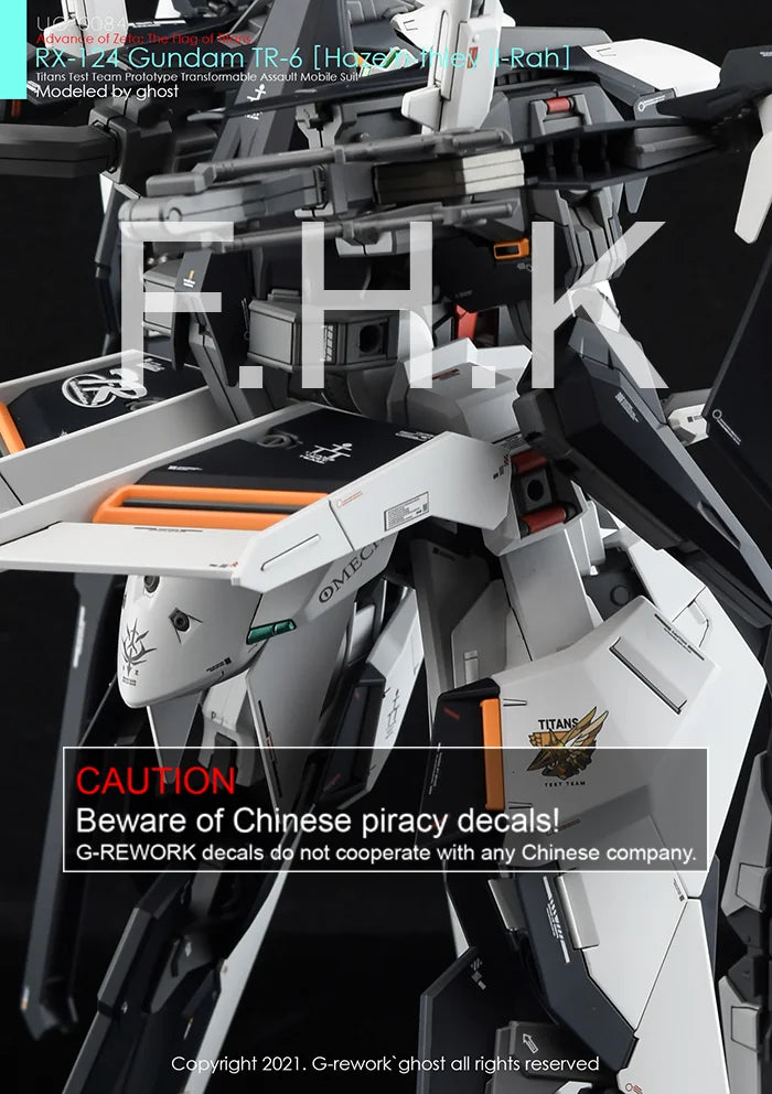 G-Rework Decal - HGUC RX-124 Gundam TR-6 Haze'n-Thley II Rah Use