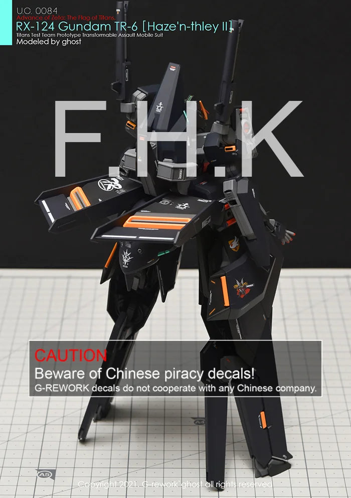 G-Rework Decal - HGUC RX-124 Gundam TR-6 Haze'n-Thley II Use
