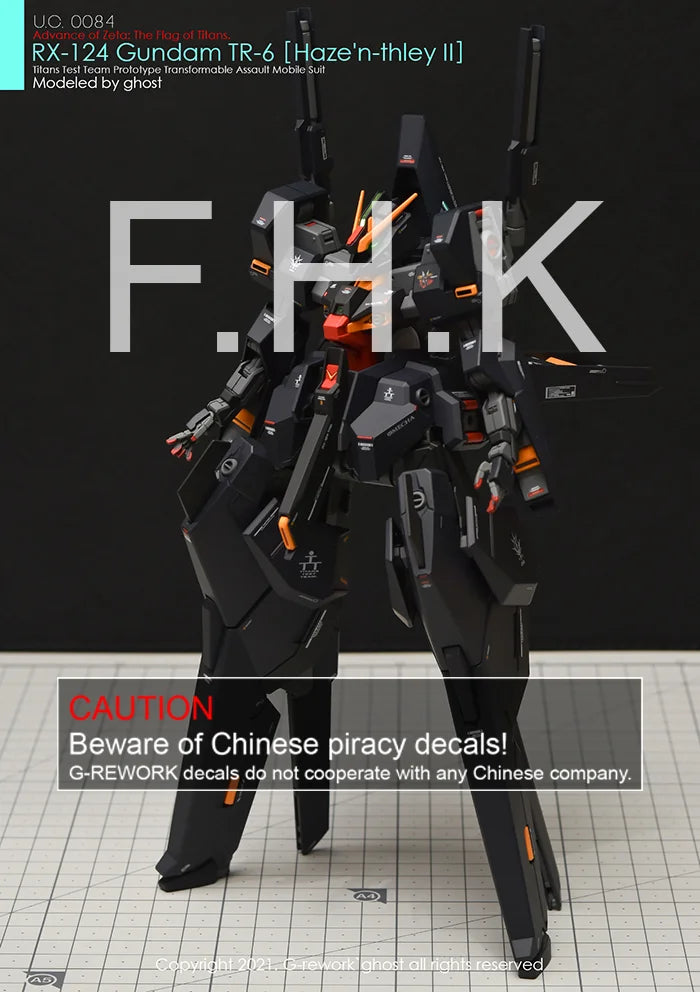 G-Rework Decal - HGUC RX-124 Gundam TR-6 Haze'n-Thley II Use