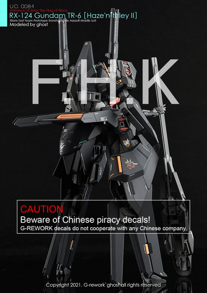 G-Rework Decal - HGUC RX-124 Gundam TR-6 Haze'n-Thley II Use