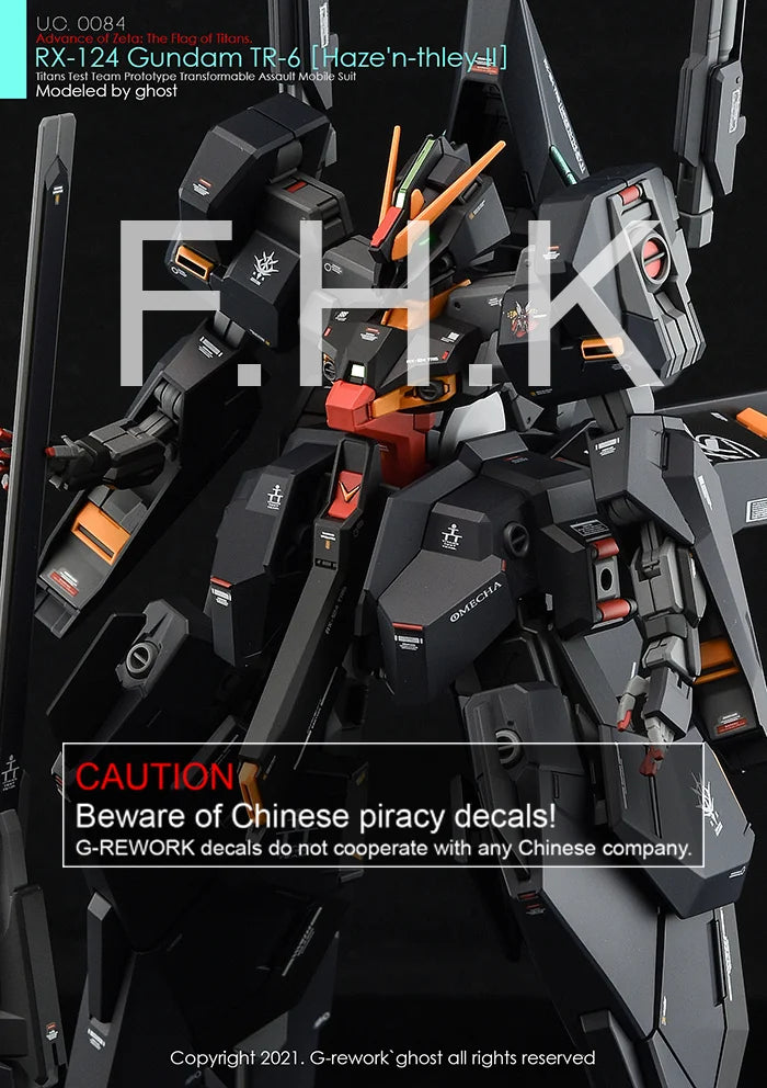 G-Rework Decal - HGUC RX-124 Gundam TR-6 Haze'n-Thley II Use
