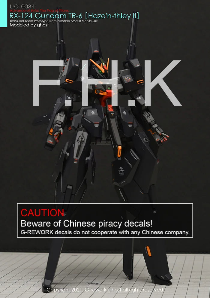 G-Rework Decal - HGUC RX-124 Gundam TR-6 Haze'n-Thley II Use