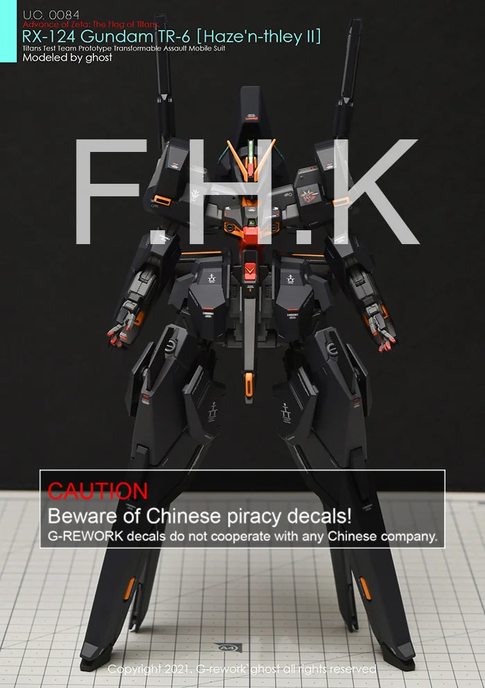 G-Rework Decal - HGUC RX-124 Gundam TR-6 Haze'n-Thley II Use