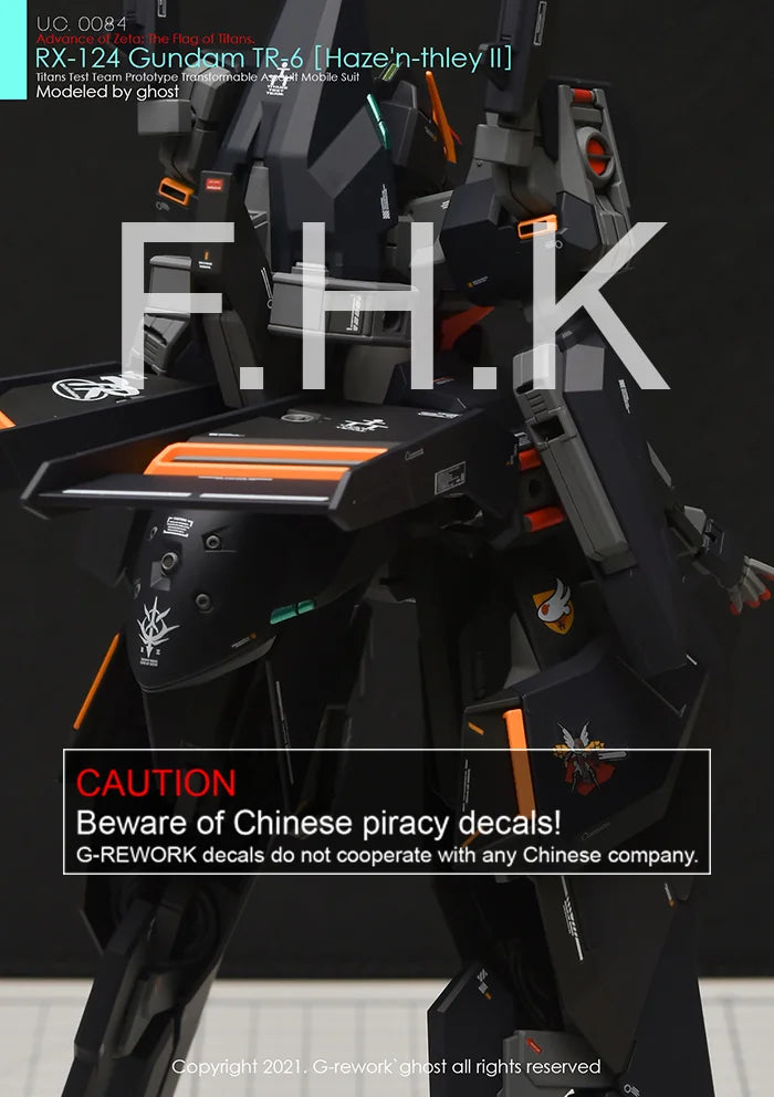 G-Rework Decal - HGUC RX-124 Gundam TR-6 Haze'n-Thley II Use
