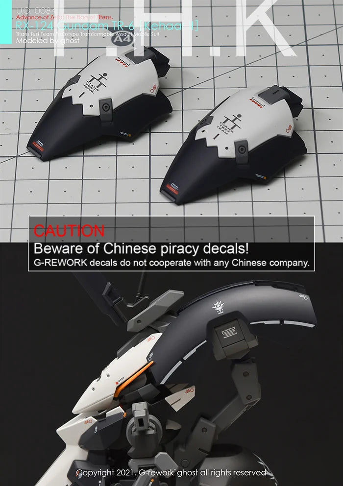 G-Rework Decal - HGUC RX-124 Gundam TR-6 Kehaar II Use