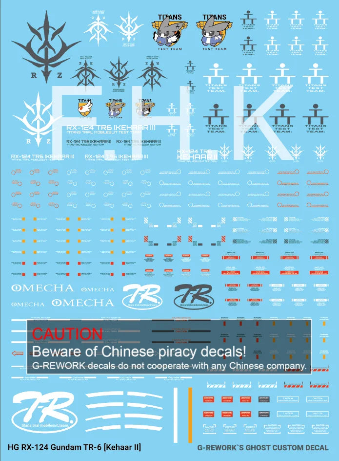 G-Rework Decal - HGUC RX-124 Gundam TR-6 Kehaar II Use