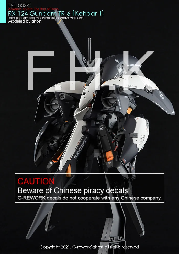 G-Rework Decal - HGUC RX-124 Gundam TR-6 Kehaar II Use