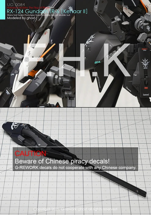 G-Rework Decal - HGUC RX-124 Gundam TR-6 Kehaar II Use