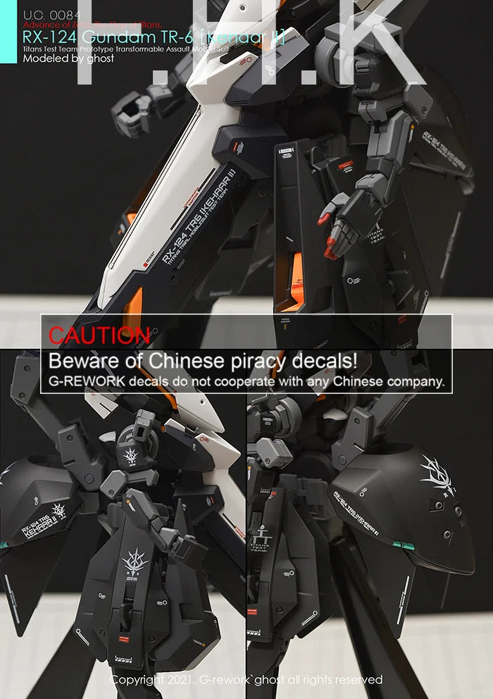 G-Rework Decal - HGUC RX-124 Gundam TR-6 Kehaar II Use