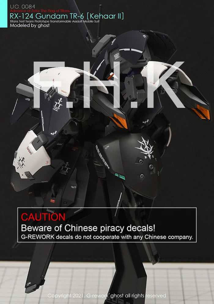 G-Rework Decal - HGUC RX-124 Gundam TR-6 Kehaar II Use