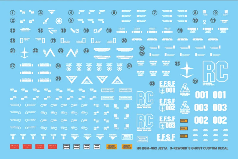G-Rework Decal - HGUC RGM-96X Jesta Use