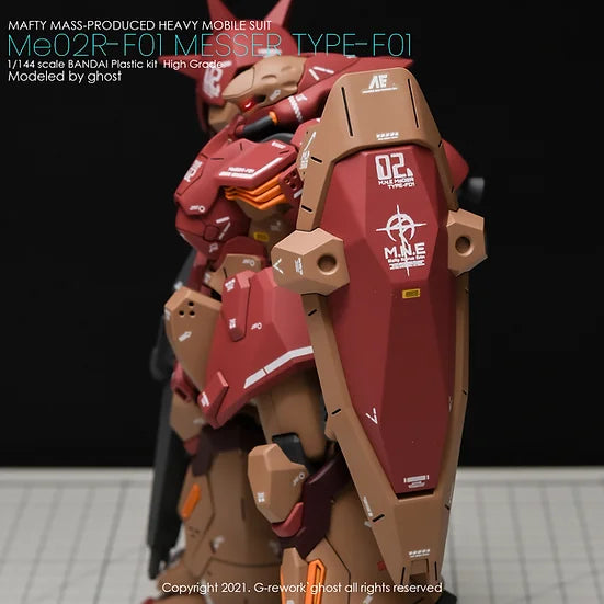 G-Rework Decal - HGUC Me02R-F01 Messer F01 Type Use