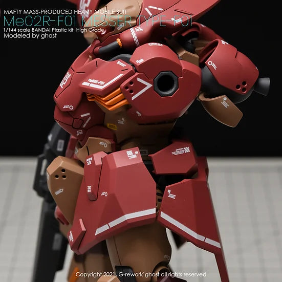 G-Rework Decal - HGUC Me02R-F01 Messer F01 Type Use