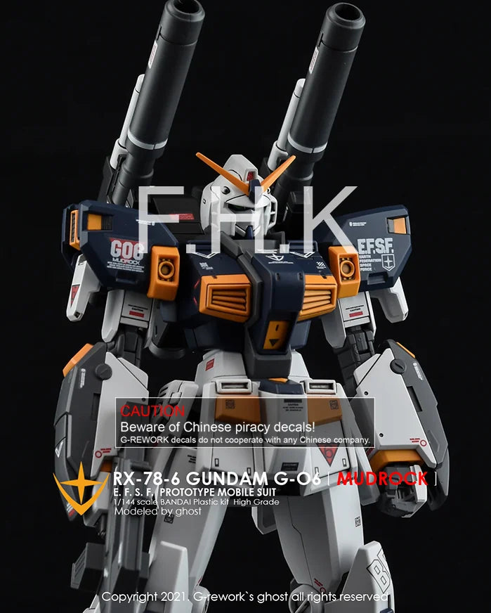 G-Rework Decal - HGUC RX-78-6 Mudrock Use