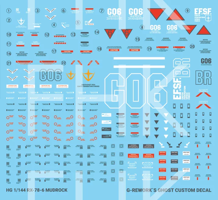 G-Rework Decal - HGUC RX-78-6 Mudrock Use