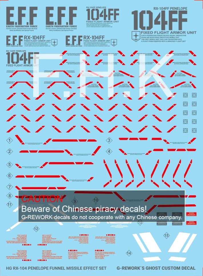 G-Rework Decal - HGUC RX-104FF Penelope Use