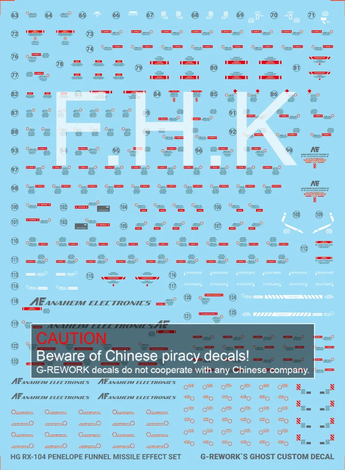 G-Rework Decal - HGUC RX-104FF Penelope Use