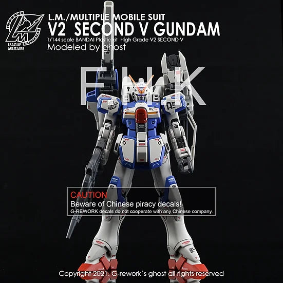 G-Rework Decal - HGUC V Gundam Second V Use