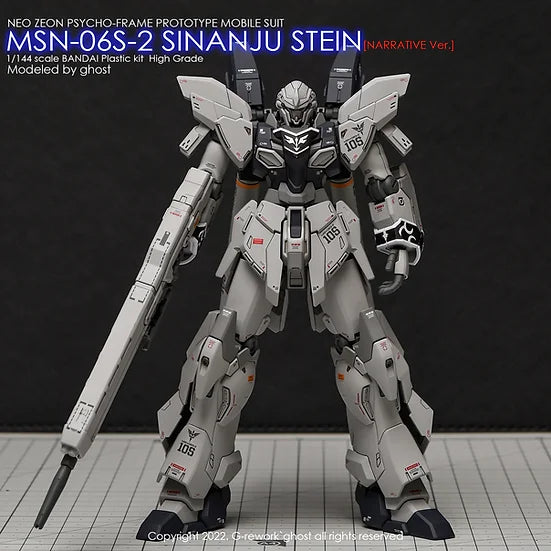 G-Rework Decal - HGUC MSN-06S-2 Sinanju Stein Narrative Version Use