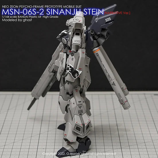 G-Rework Decal - HGUC MSN-06S-2 Sinanju Stein Narrative Version Use