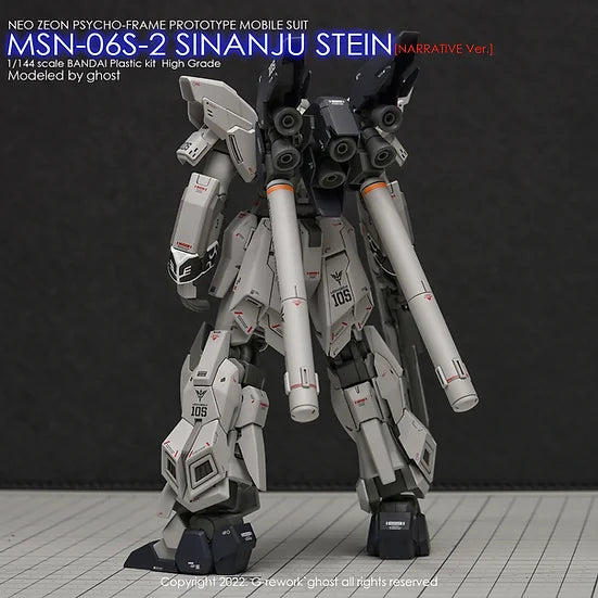 G-Rework Decal - HGUC MSN-06S-2 Sinanju Stein Narrative Version Use
