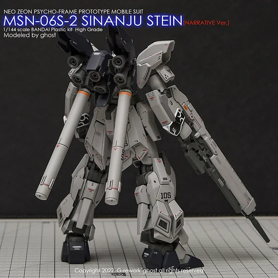 G-Rework Decal - HGUC MSN-06S-2 Sinanju Stein Narrative Version Use