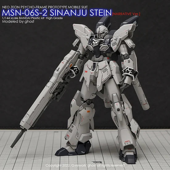 G-Rework Decal - HGUC MSN-06S-2 Sinanju Stein Narrative Version Use