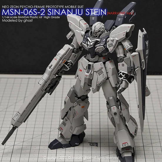 G-Rework Decal - HGUC MSN-06S-2 Sinanju Stein Narrative Version Use