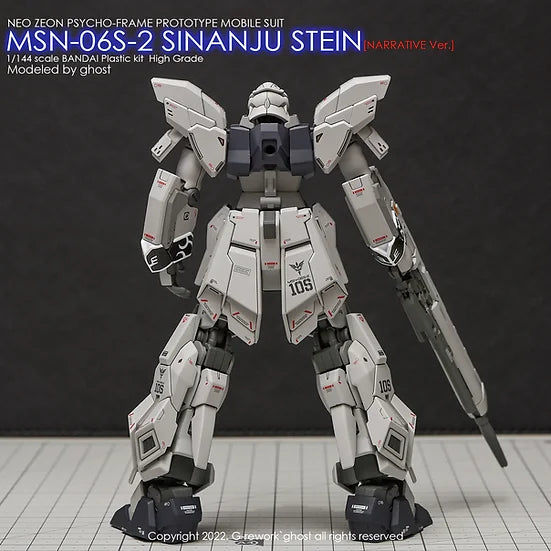 G-Rework Decal - HGUC MSN-06S-2 Sinanju Stein Narrative Version Use