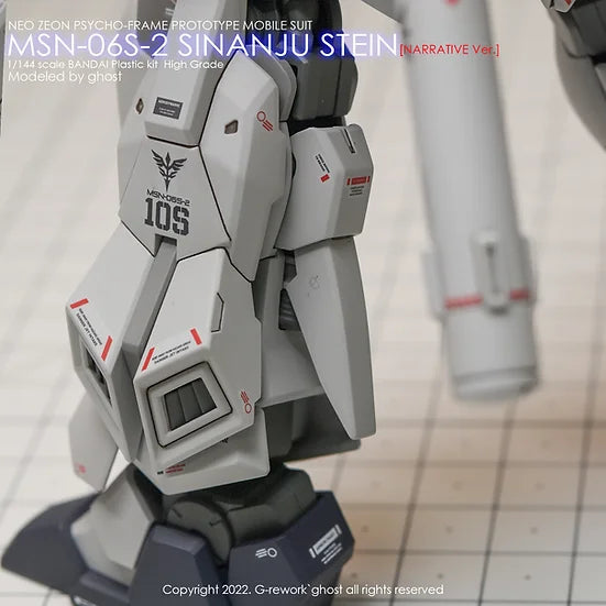 G-Rework Decal - HGUC MSN-06S-2 Sinanju Stein Narrative Version Use