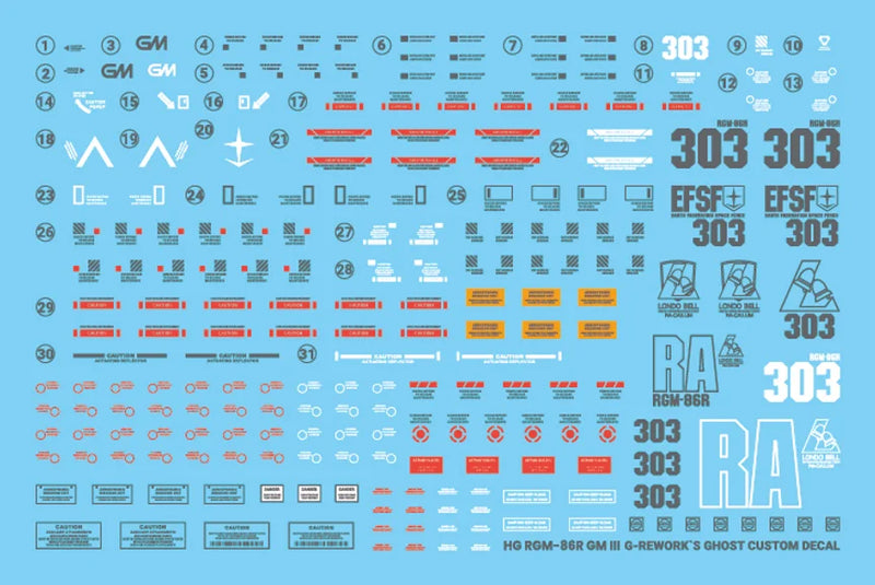 G-Rework Decal - HGUC RGM-86R GMIII Use