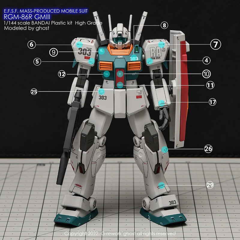 G-Rework Decal - HGUC RGM-86R GMIII Use