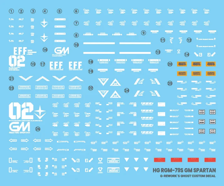 G-Rework Decal - HGUC RGM-79S GM Spartan Use