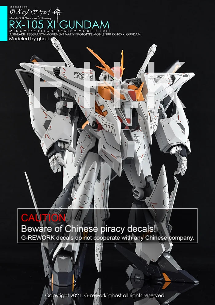 G-Rework Decal - HGUC RX-105 Xi Gundam Use