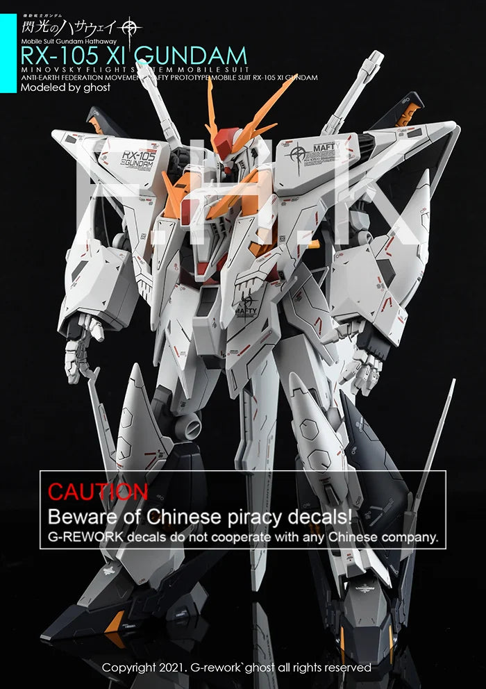 G-Rework Decal - HGUC RX-105 Xi Gundam Use